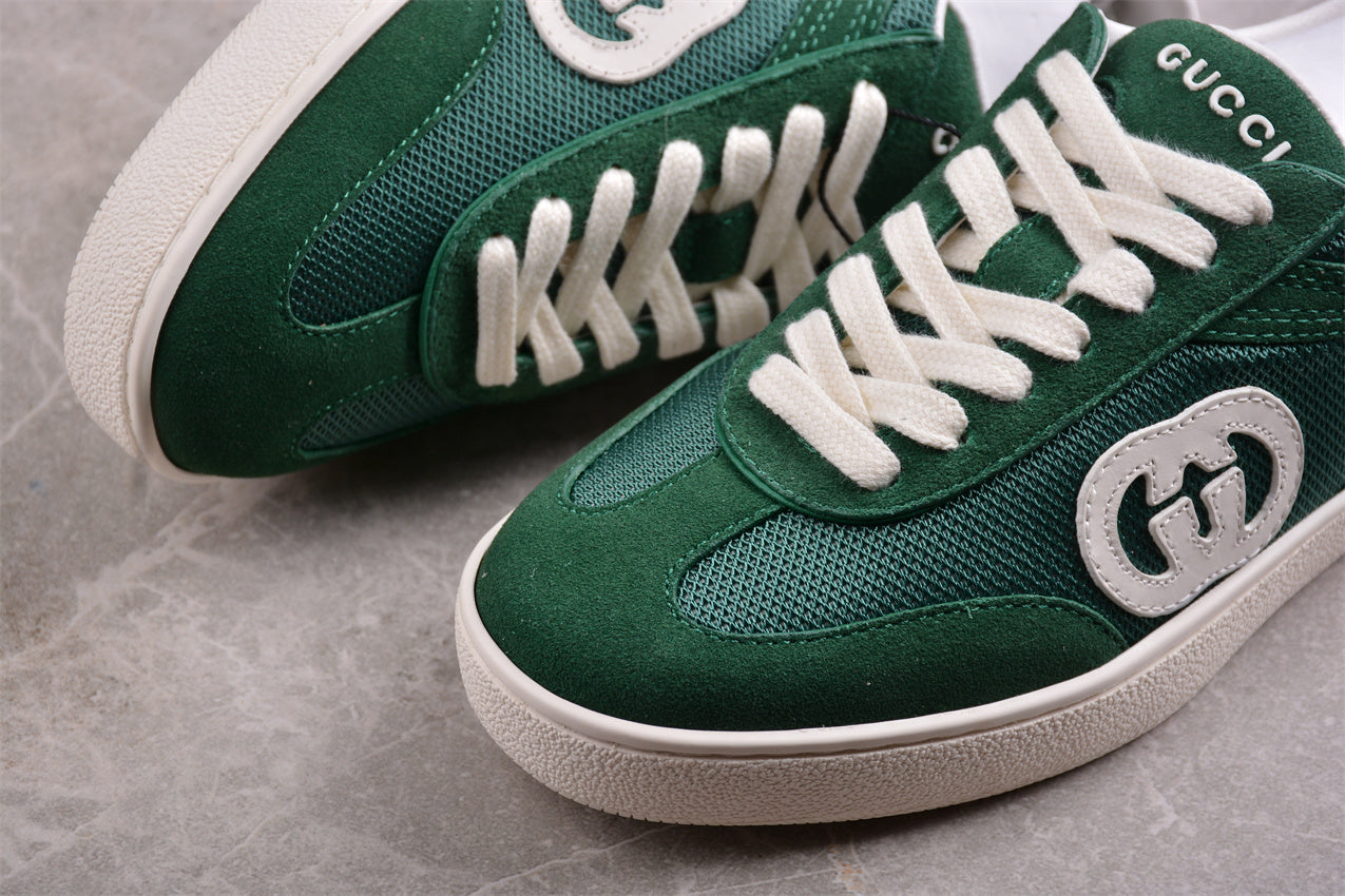 Gucci Interlocking G Green Suede Low Top Sneakers - Best Reps Website 2025