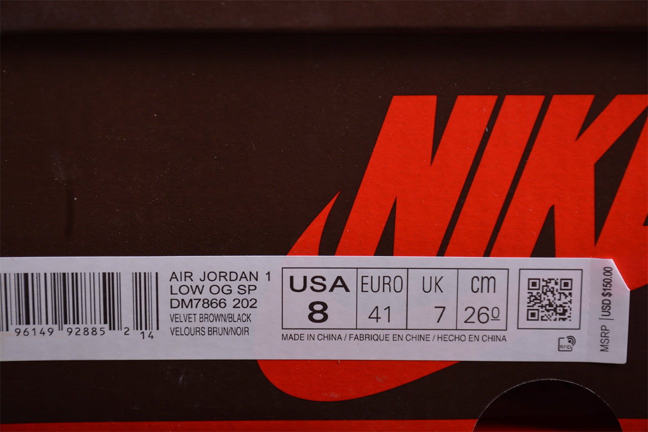 Travis Scott x Air Jordan 1 Retro Low OG SP 'Velvet Brown - Best Reps Website 2025