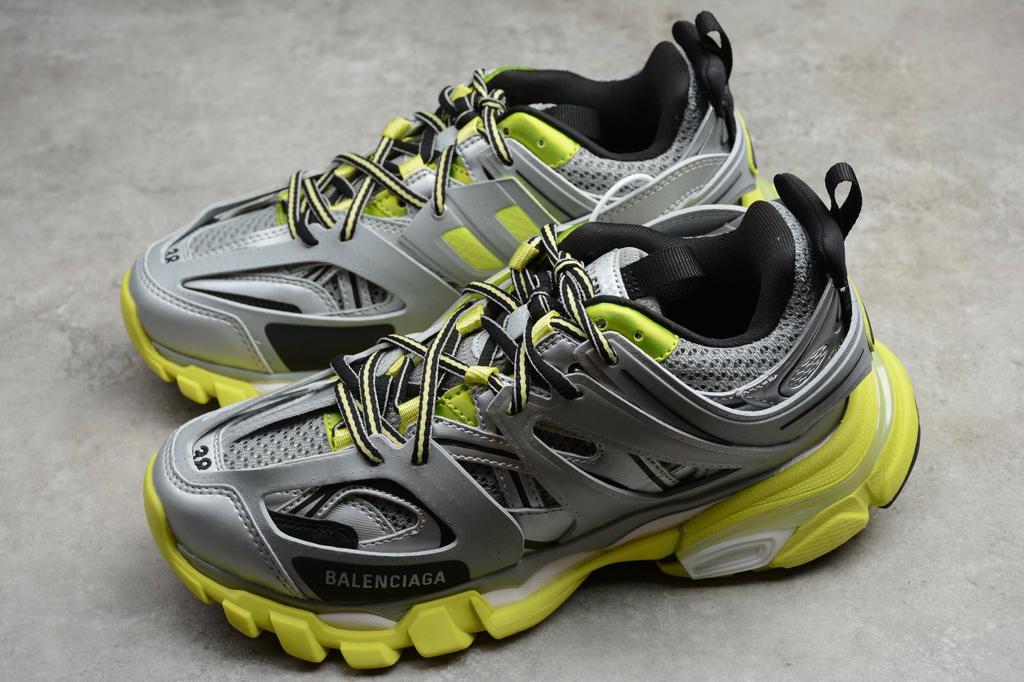Balenciaga Track Trainers – Silver and Lime Green - Best Reps Website 2025