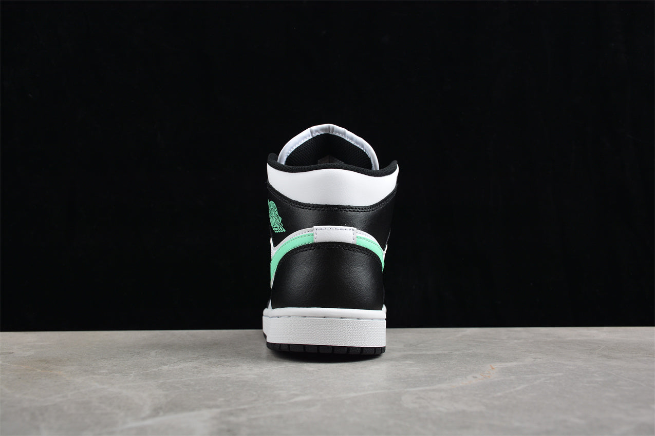 Nike Air Jordan 1 Mid "Green Glow White Black" - Best Reps Website 2025