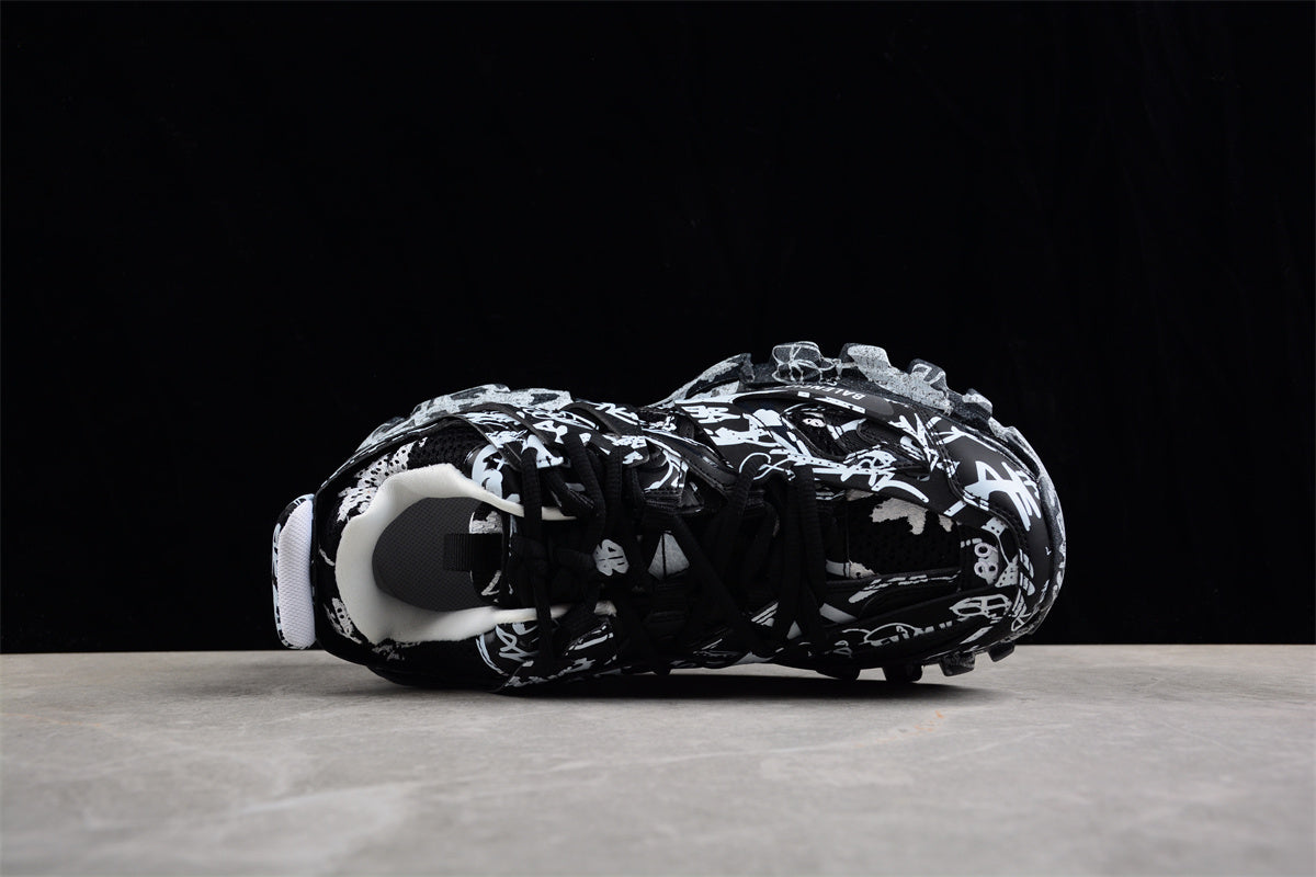 Balenciaga Track Graffiti Sneakers – Black/White - Best Reps Website 2025