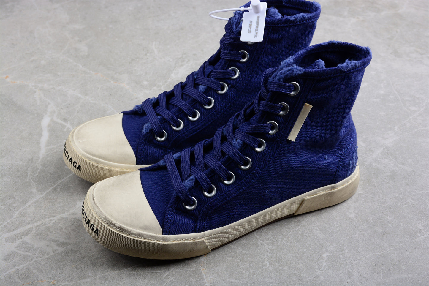 Balenciaga Paris High Top Canvas Sneakers – Blue - Best Reps Website 2025