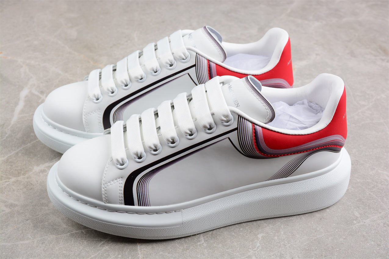 Alexander McQueen Oversized Sneaker in White/Garnet - Best Reps Website 2025