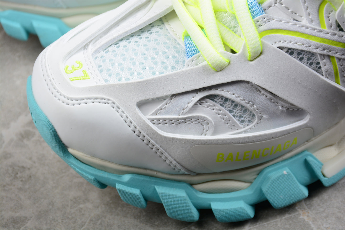 Balenciaga Track – White / Fluorescent Yellow / Turquoise - Best Reps Website 2025