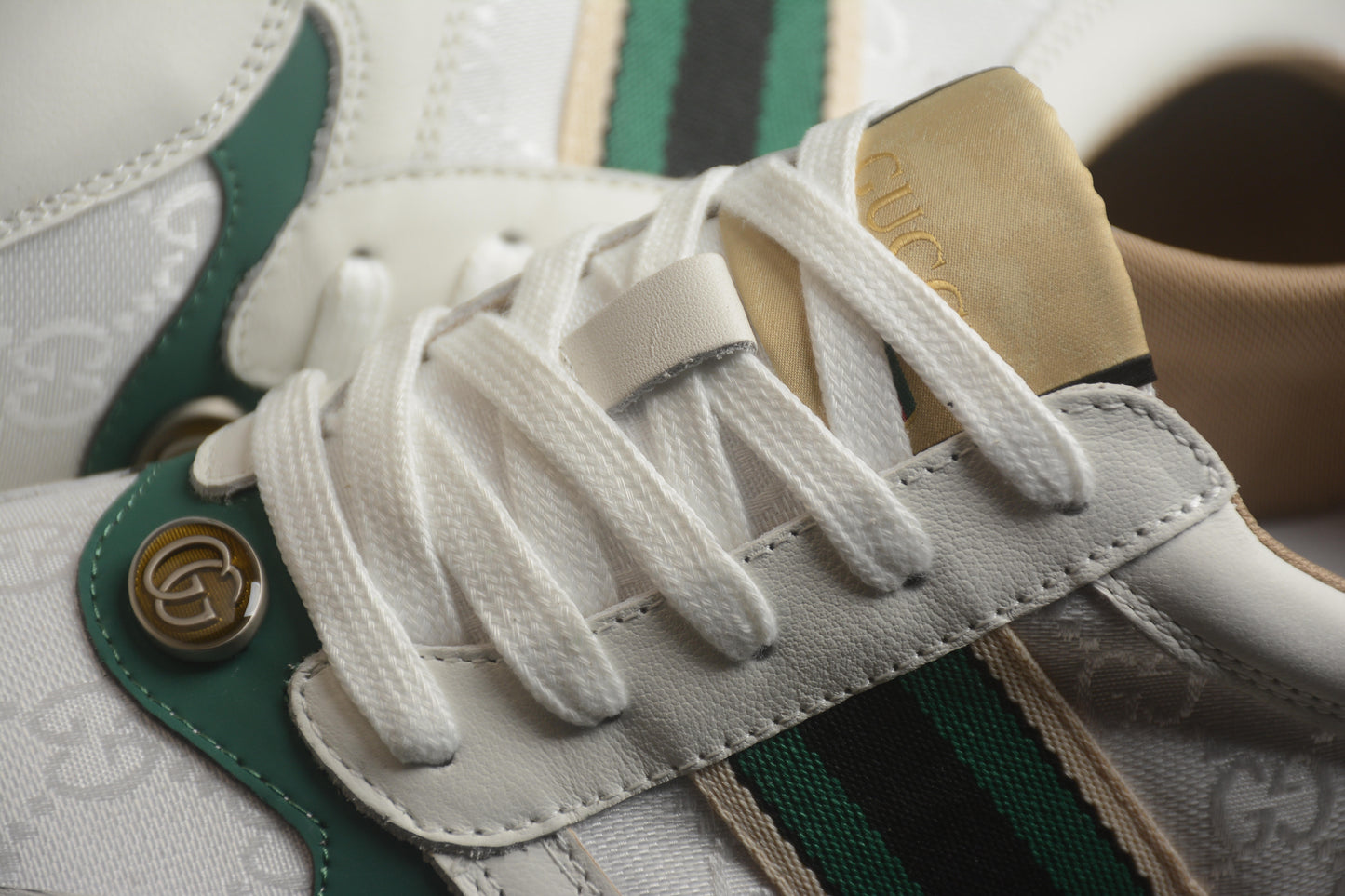 Gucci Chunky B Screener GG White/Green - Best Reps Website 2025