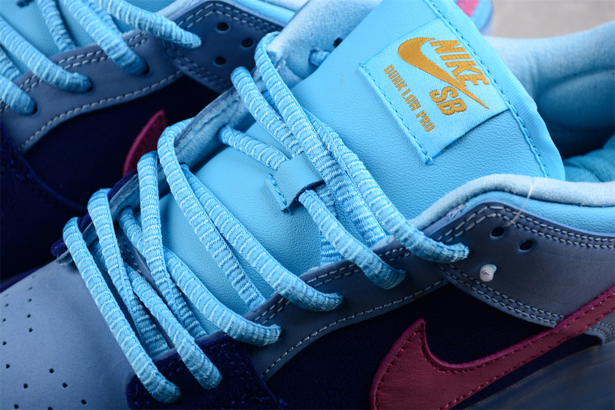 Nike SB Dunk Low "Run The Jewels" hot pink nubuck Swoosh