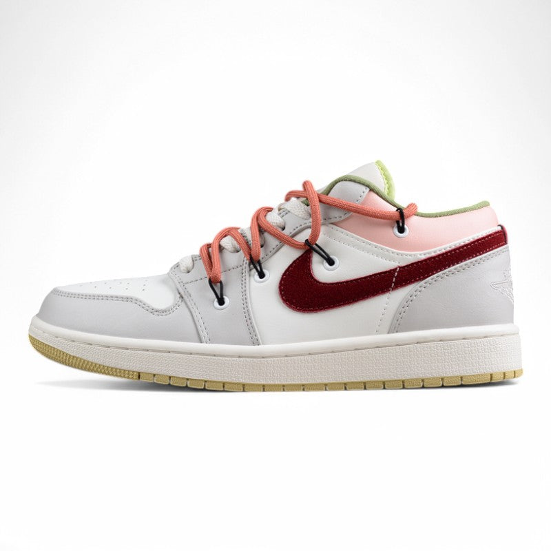 Custom Air Jordan 1 Low White Grey Pink - Best Reps Website 2025