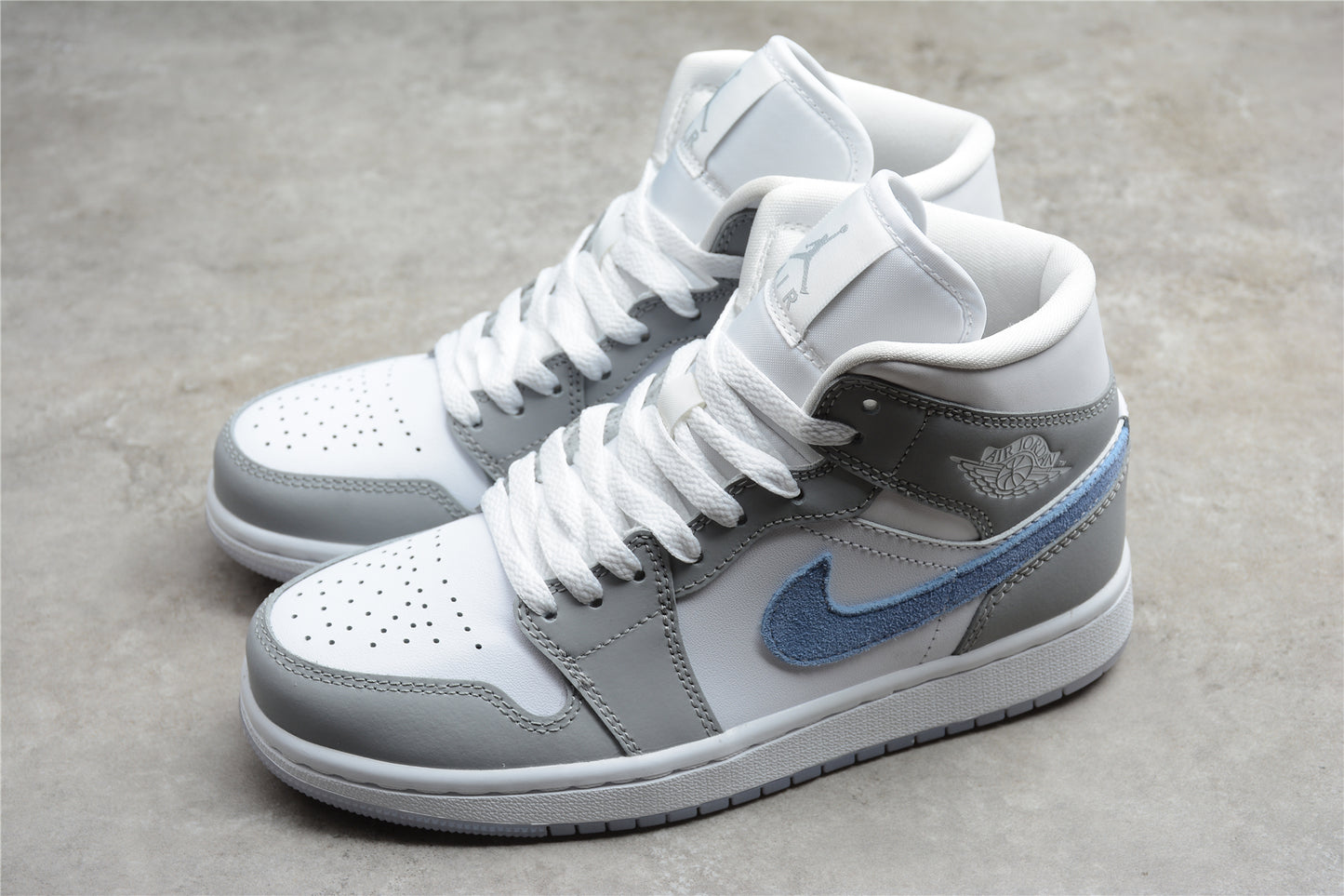Air Jordan 1 Mid "Wolf Grey Aluminum" - Best Reps Website 2025
