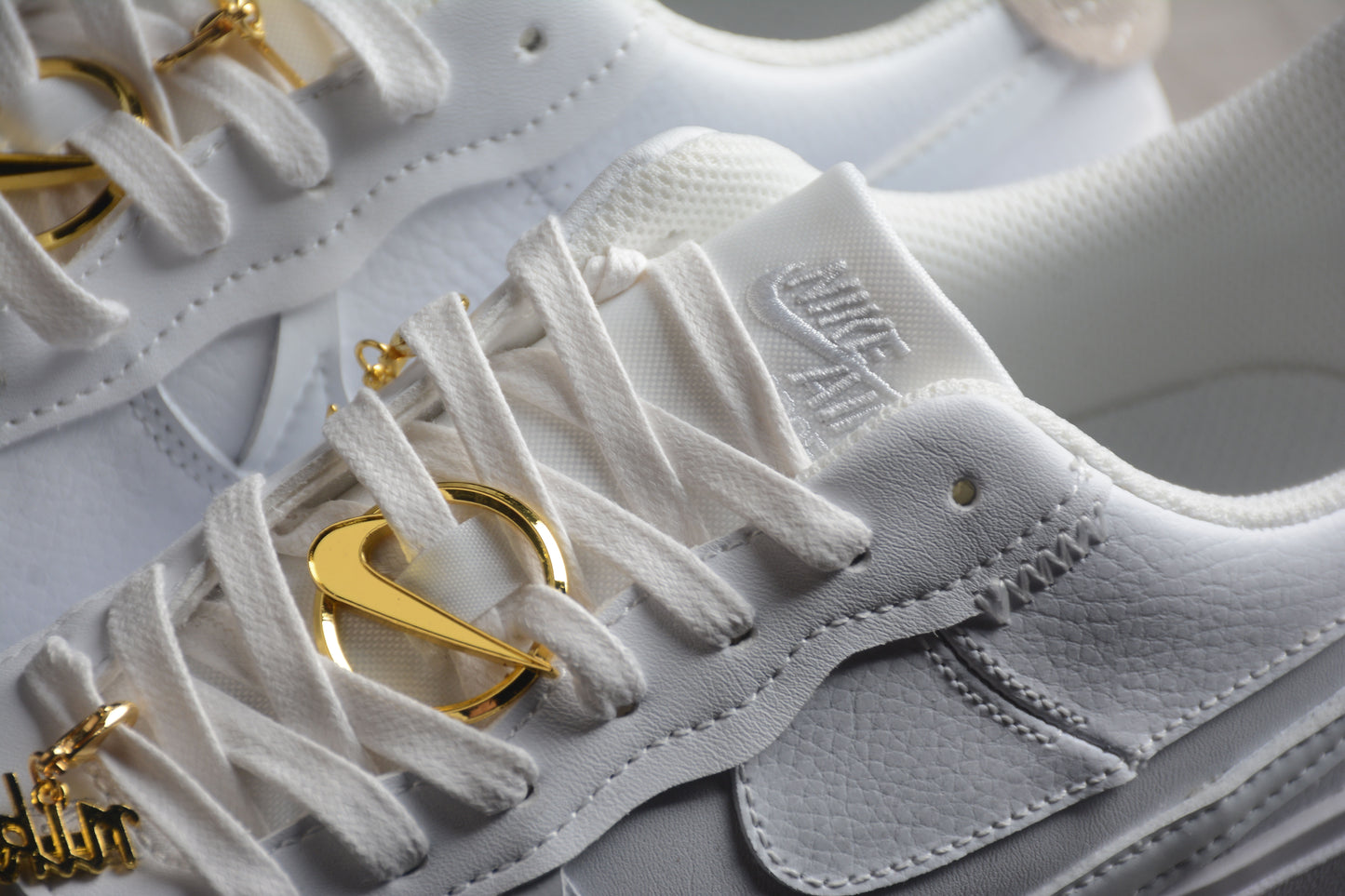 Nike Air Force 1 Low PLT AF.ORM “Bling” – White/Metallic Gold