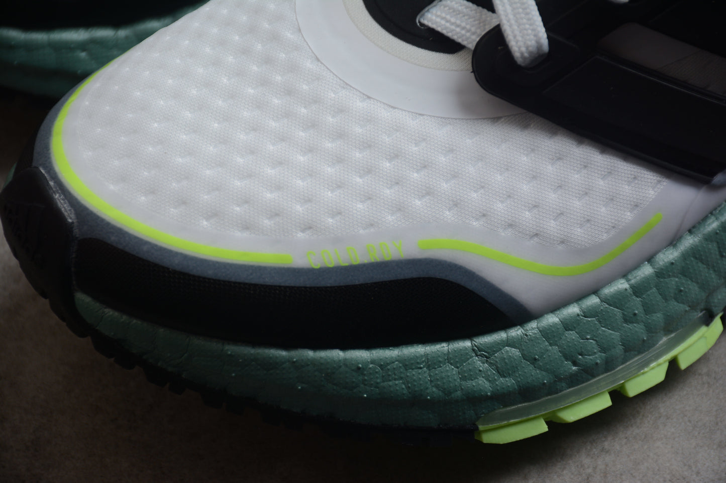 adidas UltraBoost 21 COLD.RDY ‘White Signal Green’.