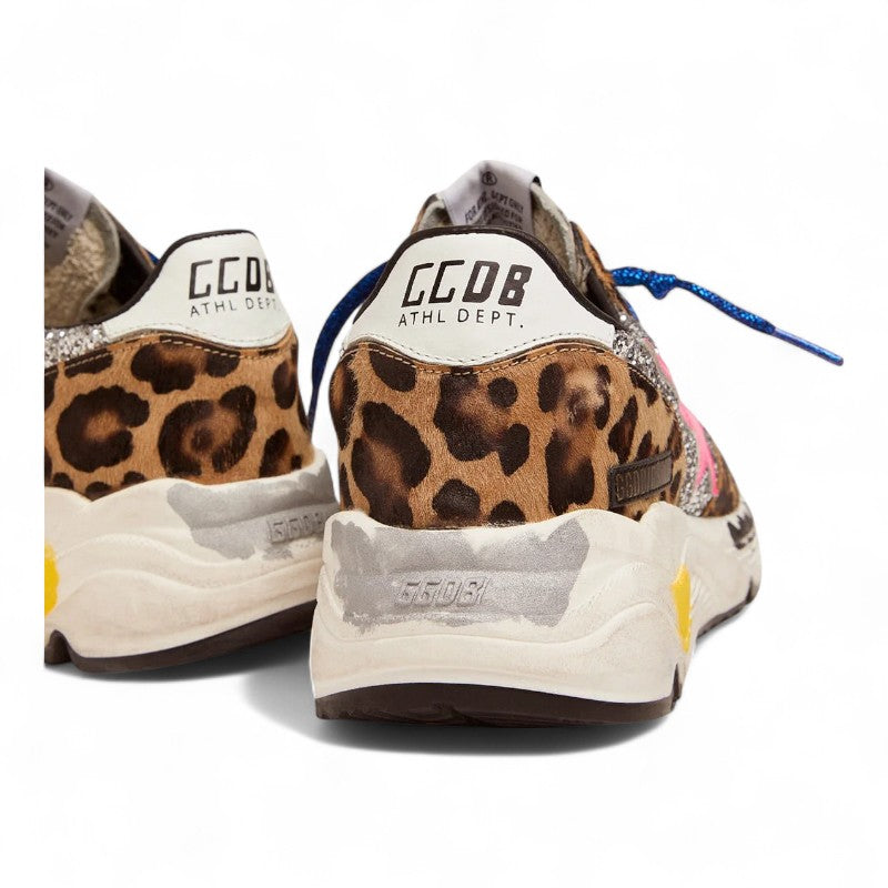 Running Sole sneakers in leopard-print pony skin with glitter inserts - Best Reps Website 2025