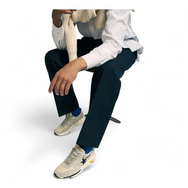 Running Sole sneakers in mesh and ice-gray suede