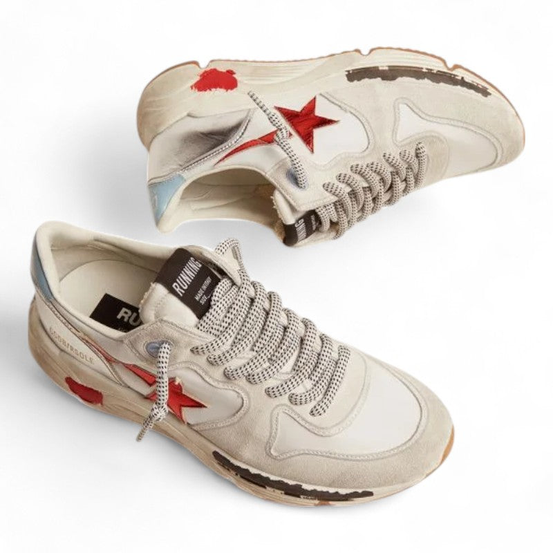 Running Sole sneakers in nylon and suede with red laminated leather star