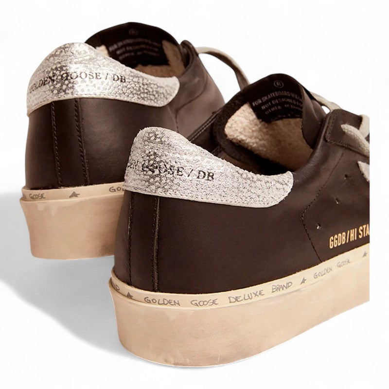 Hi Star sneakers in black leather with a silver laminated star