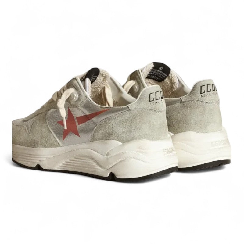 Running Sole sneakers in silver laminated leather with ice-gray suede inserts - Best Reps Website 2025