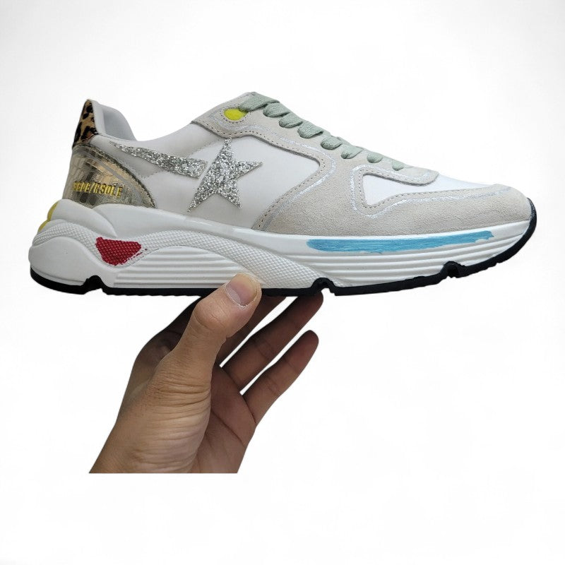 Running Sole sneakers in suede with glitter and leopard print - Best Reps Website 2025