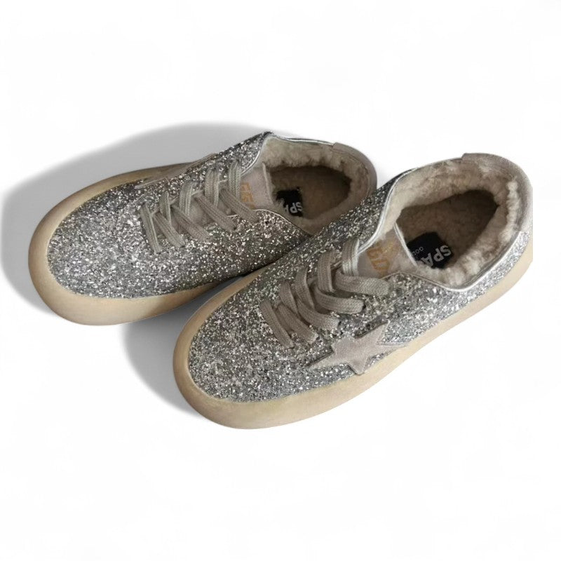 Space-Star shoes in silver glitter with shearling lining - Best Reps Website 2025