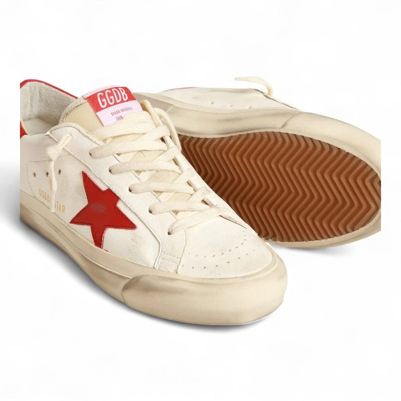 Super-Star LTD sneakers in nappa leather with a bold red star and matching heel tab - Best Reps Website 2025