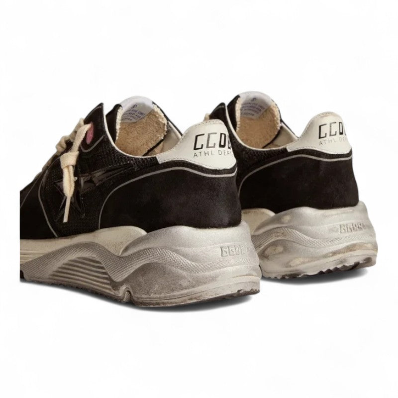 Running Sole sneakers with black mesh and suede upper and 3D star