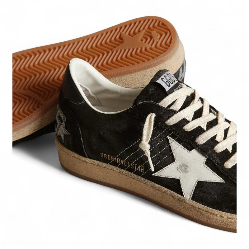 The Ball Star sneaker features white nappa leather with a silver glitter star and heel tab, - Best Reps Website 2025