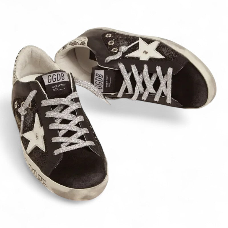 Super-Star sneakers with glitter and handwritten lettering - Best Reps Website 2025