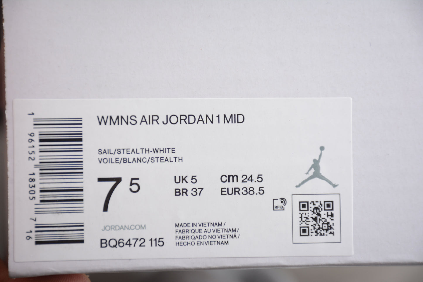 Air Jordan 1 Mid "Stealth Grey"