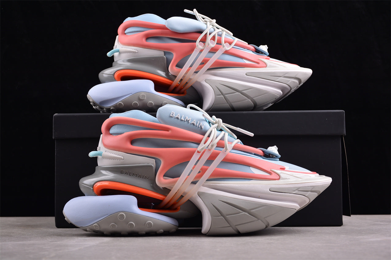 Balmain Unicorn Sneakers Light Blue/White – Neoprene &amp; Leather - Best Reps Website 2025