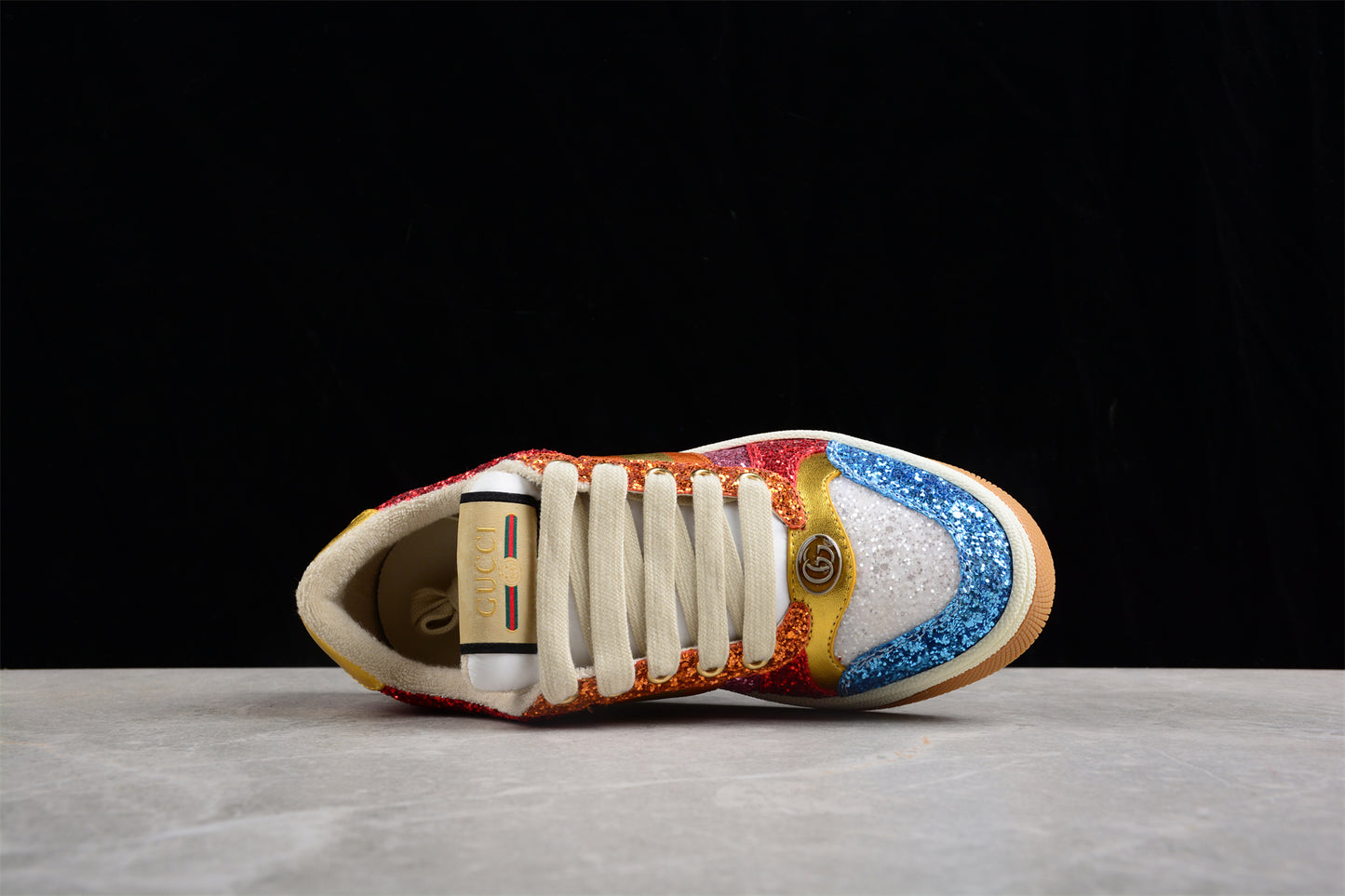 Gucci Glitter-Embellished Screener Sneakers - Best Reps Website 2025