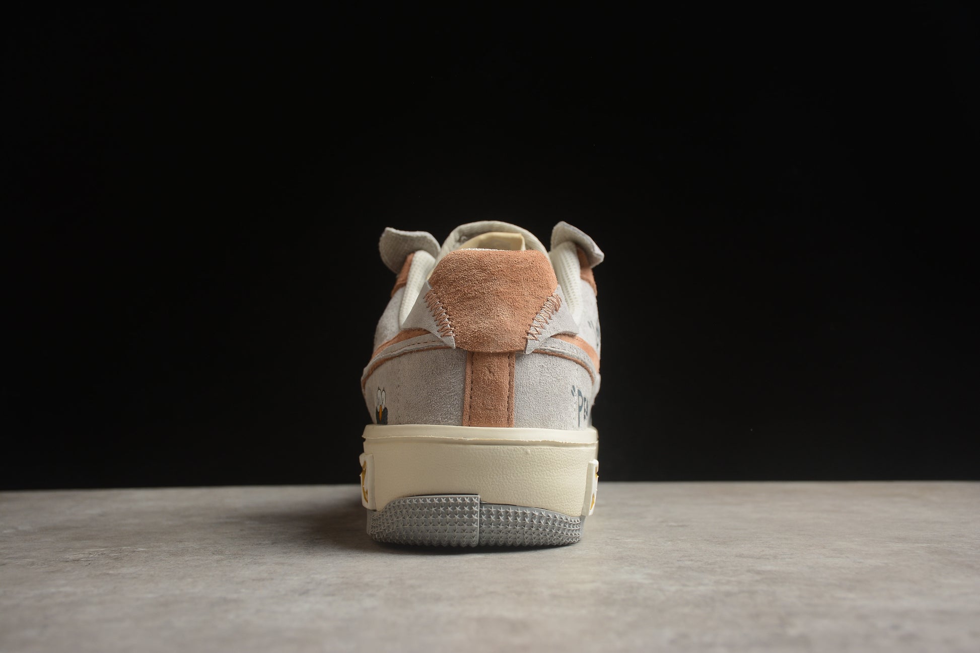 Custom Nike Air Force 1 x KAWS x Sesame Street – Beige/Grey