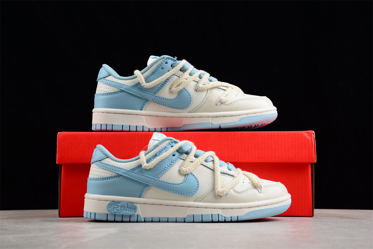 Nike Dunk Low Custom “Baby Blue Cream Rope Lace” - Best Reps Website 2025