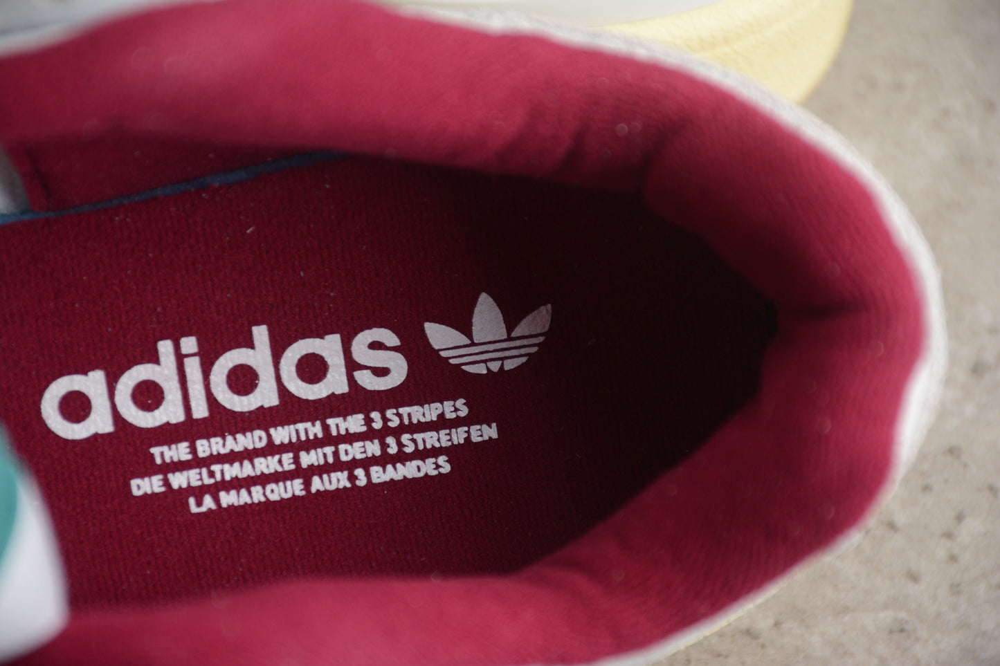 adidas Forum Low in White/Teal/Burgundy