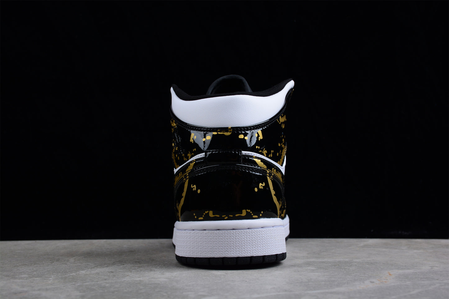 Air Jordan 1 Mid 'Patent Black White Gold' - Best Reps Website 2025