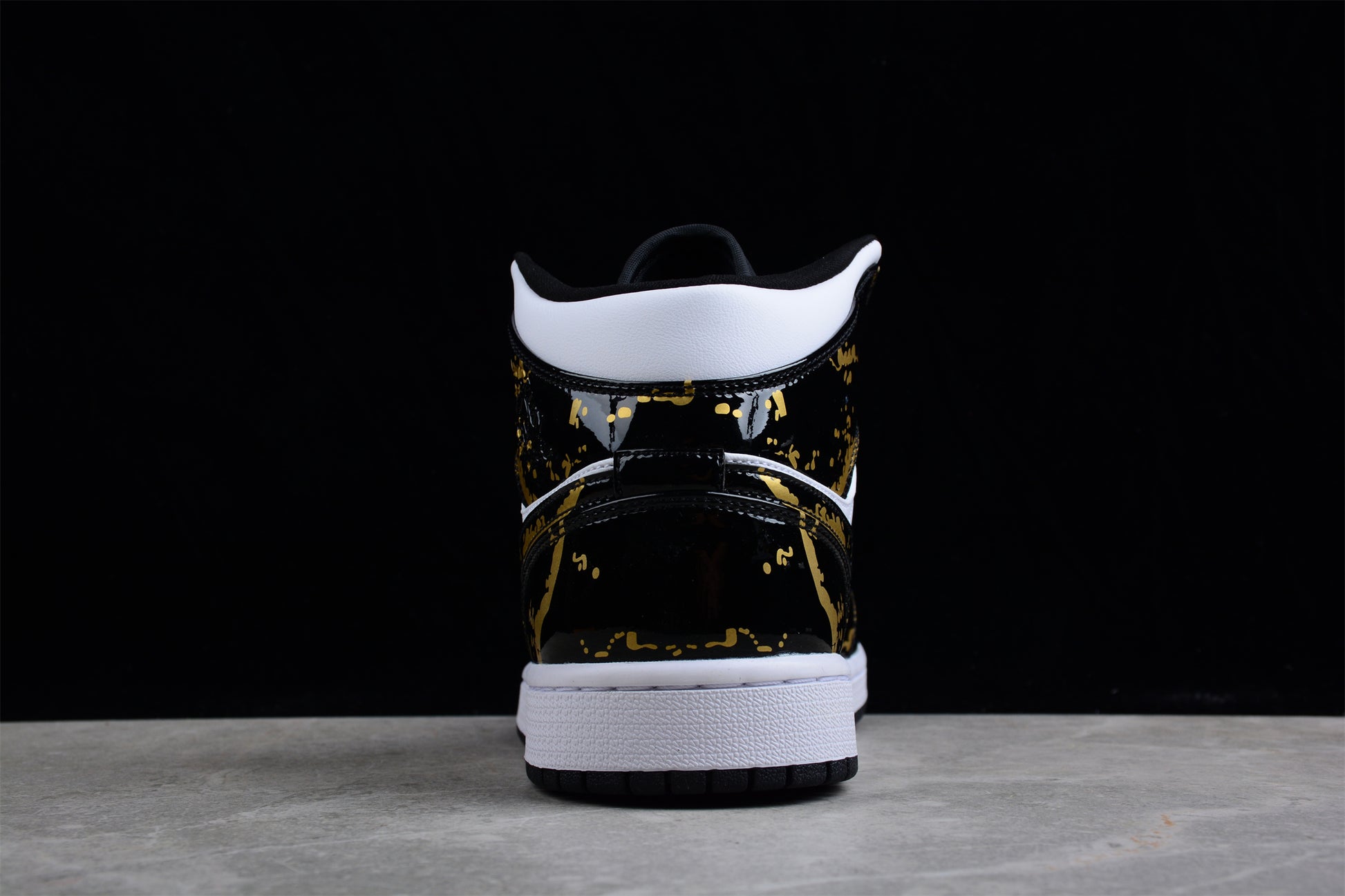 Air Jordan 1 Mid 'Patent Black White Gold' - Best Reps Website 2025