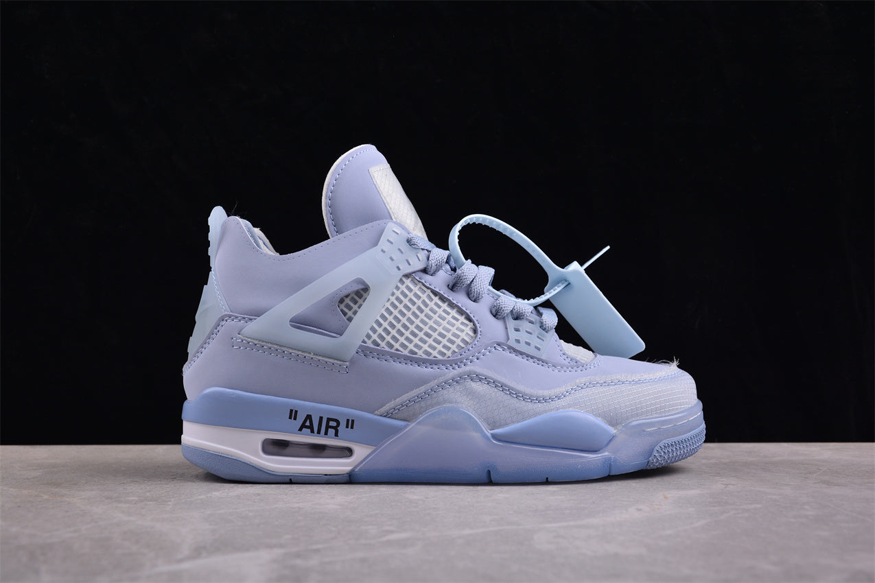 Off-White x Air Jordan 4 Custom "Blue Sail" - Best Reps Website 2025