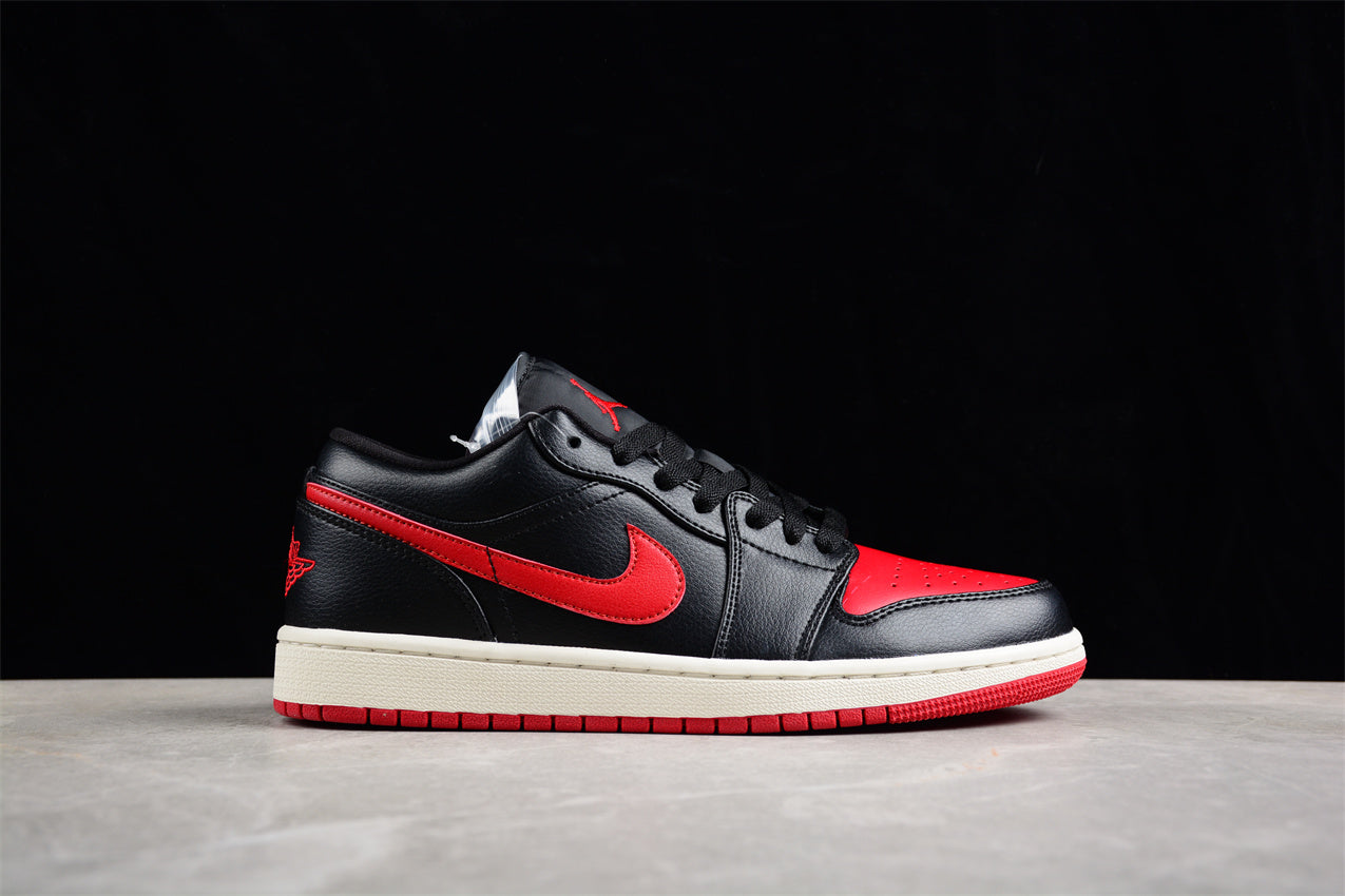 Nike Air Jordan 1 Low "Bred Sail Black Red"