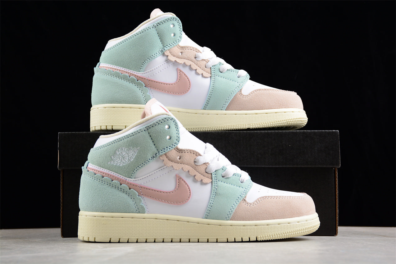 Air Jordan 1 Mid GS "Pink Oxford" (Youth) - Best Reps Website 2025