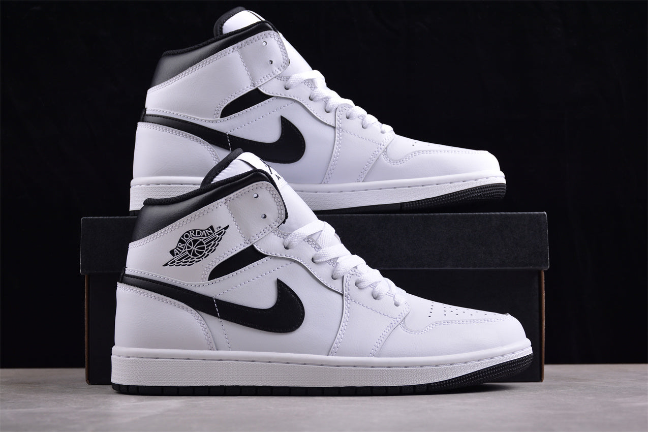 Nike Air Jordan 1 Mid "Reverse Panda" White Black - Best Reps Website 2025