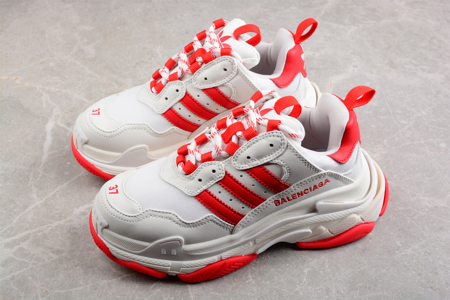 Balenciaga x adidas Triple S White Red - Best Reps Website 2025