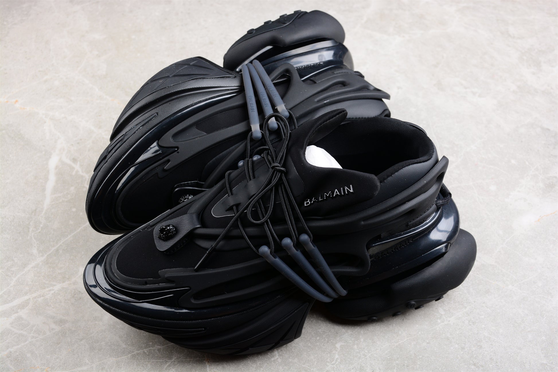 Balmain Unicorn Low-Top Sneakers in All Black – Neoprene &amp; Leather - Best Reps Website 2025