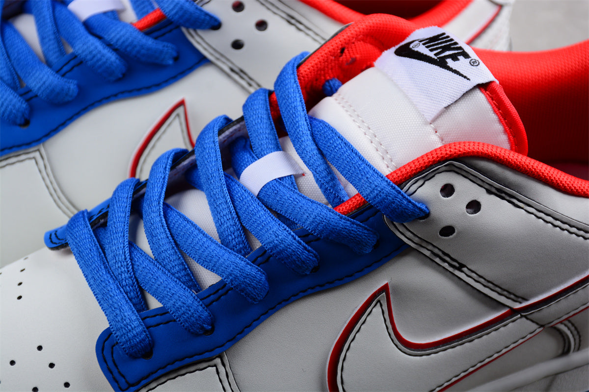 Nike SB Dunk Low "White Rabbit" Blue Red - Best Reps Website 2025