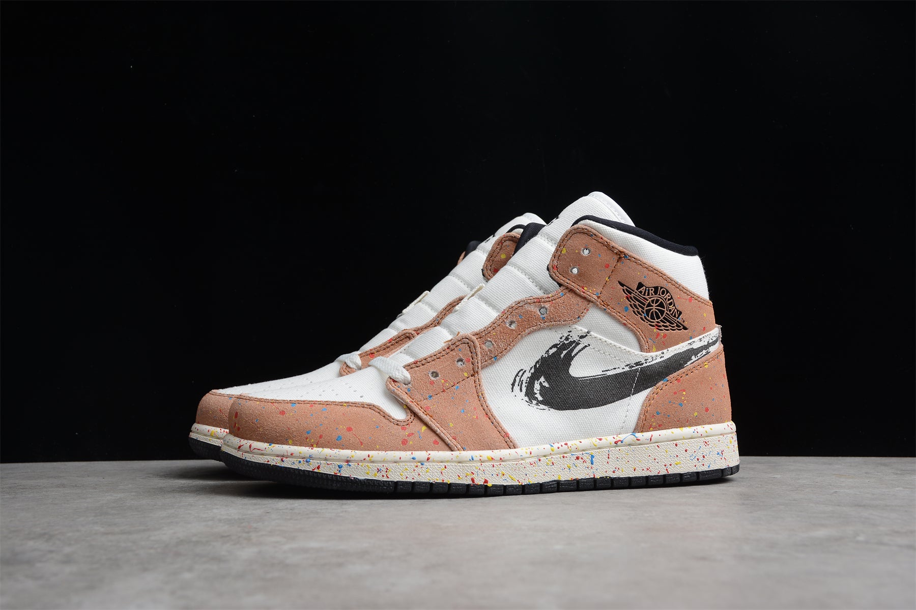 Air Jordan 1 Mid SE GS "Brushstroke Paint Splatter" - Best Reps Website 2025