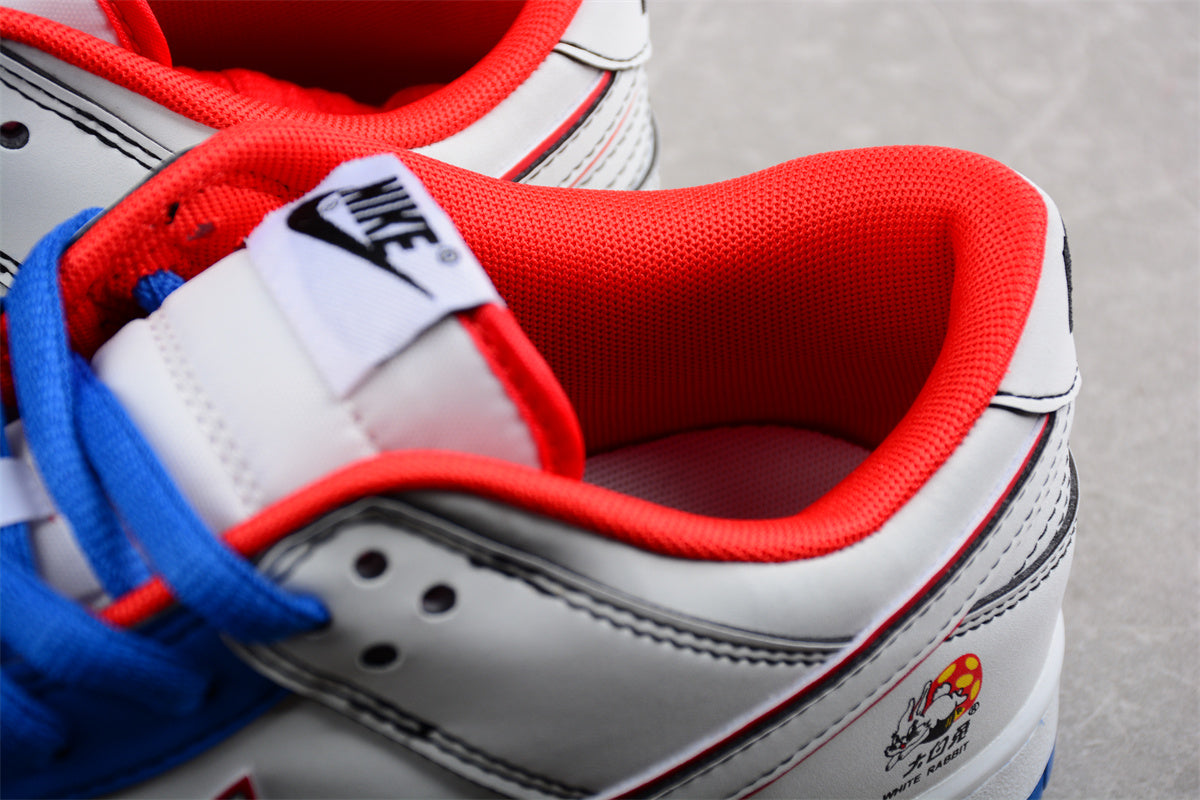 Nike SB Dunk Low "White Rabbit" Blue Red - Best Reps Website 2025