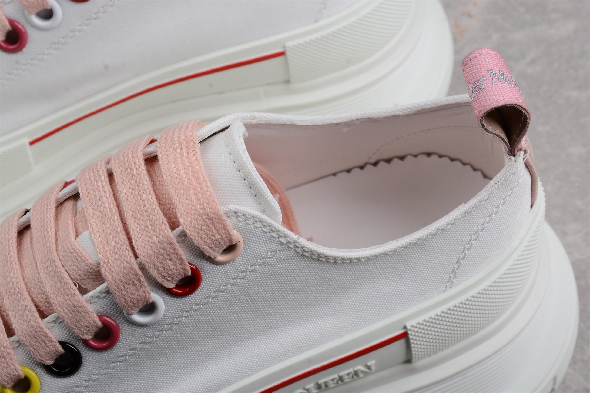 Alexander McQueen Tread Slick Low Lace Up White Multi (Women's) - Best Reps Website 2025