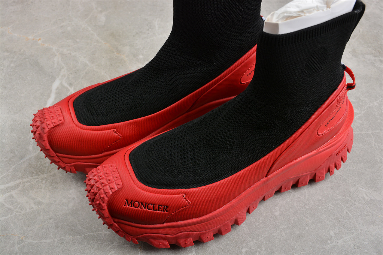 Moncler Trailgrip Sock Sneakers 'Black/Red' - Best Reps Website 2025