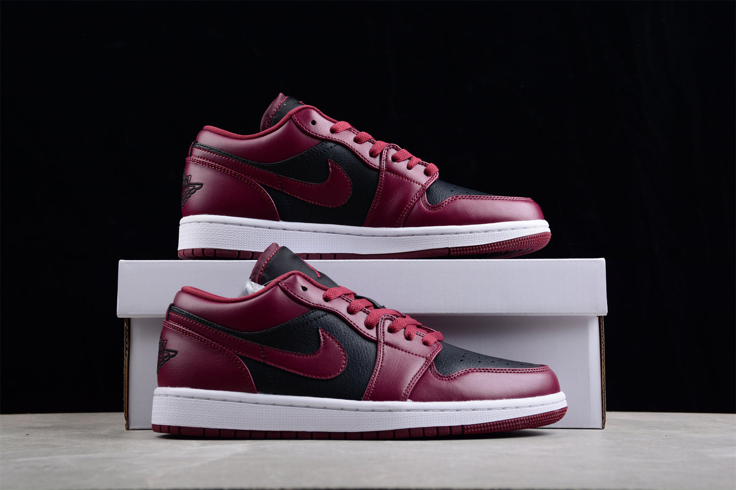 Nike Air Jordan 1 Low "Black & Cherrywood Red" (DC0774-006)