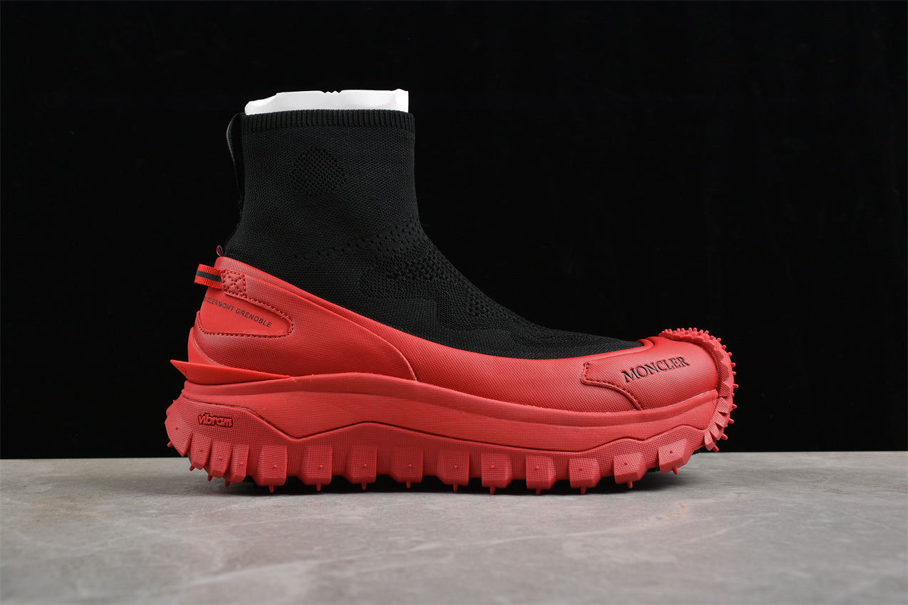 Moncler Trailgrip Sock Sneakers 'Black/Red' - Best Reps Website 2025