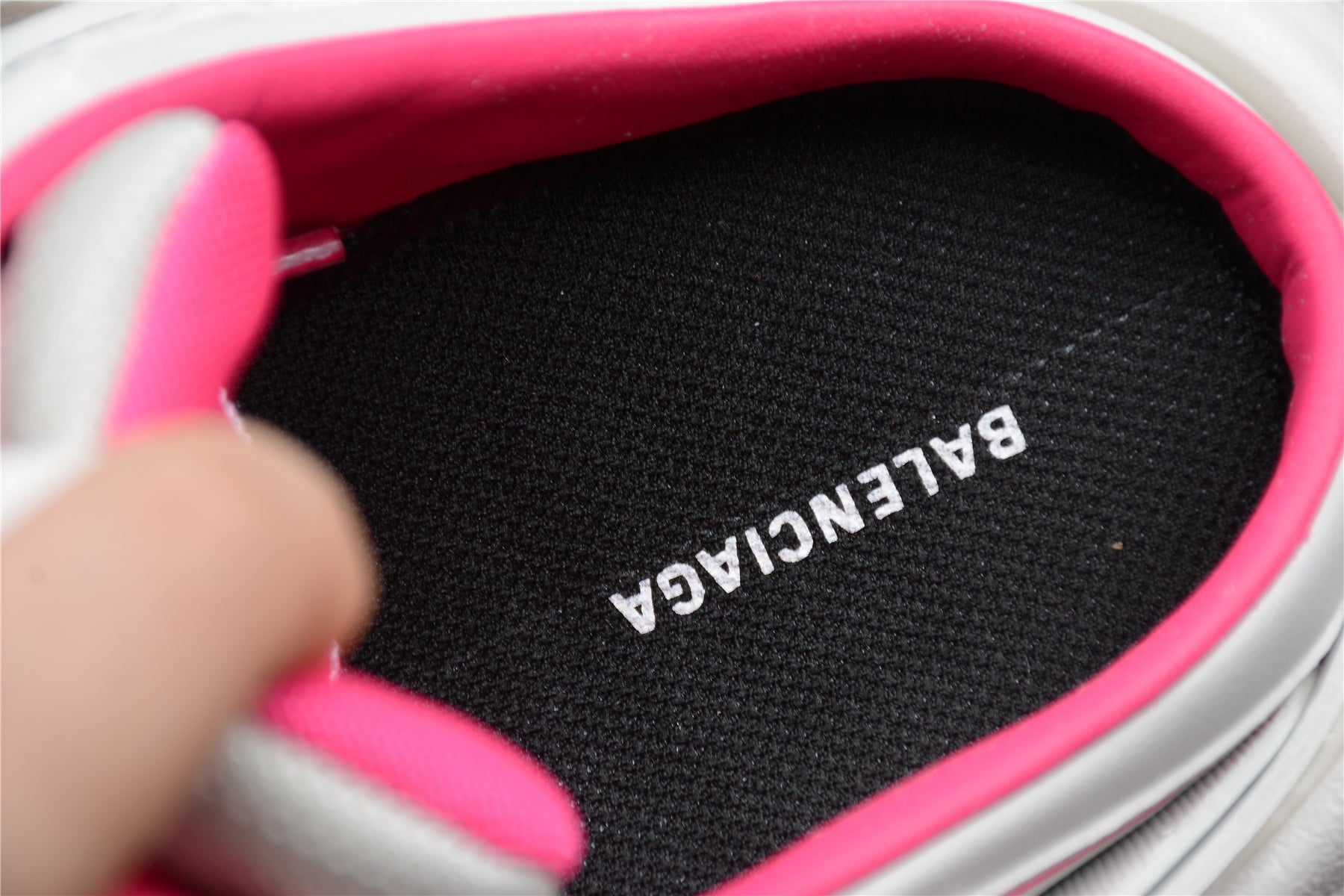 Balenciaga Track Mule in White/Rose Red - Best Reps Website 2025