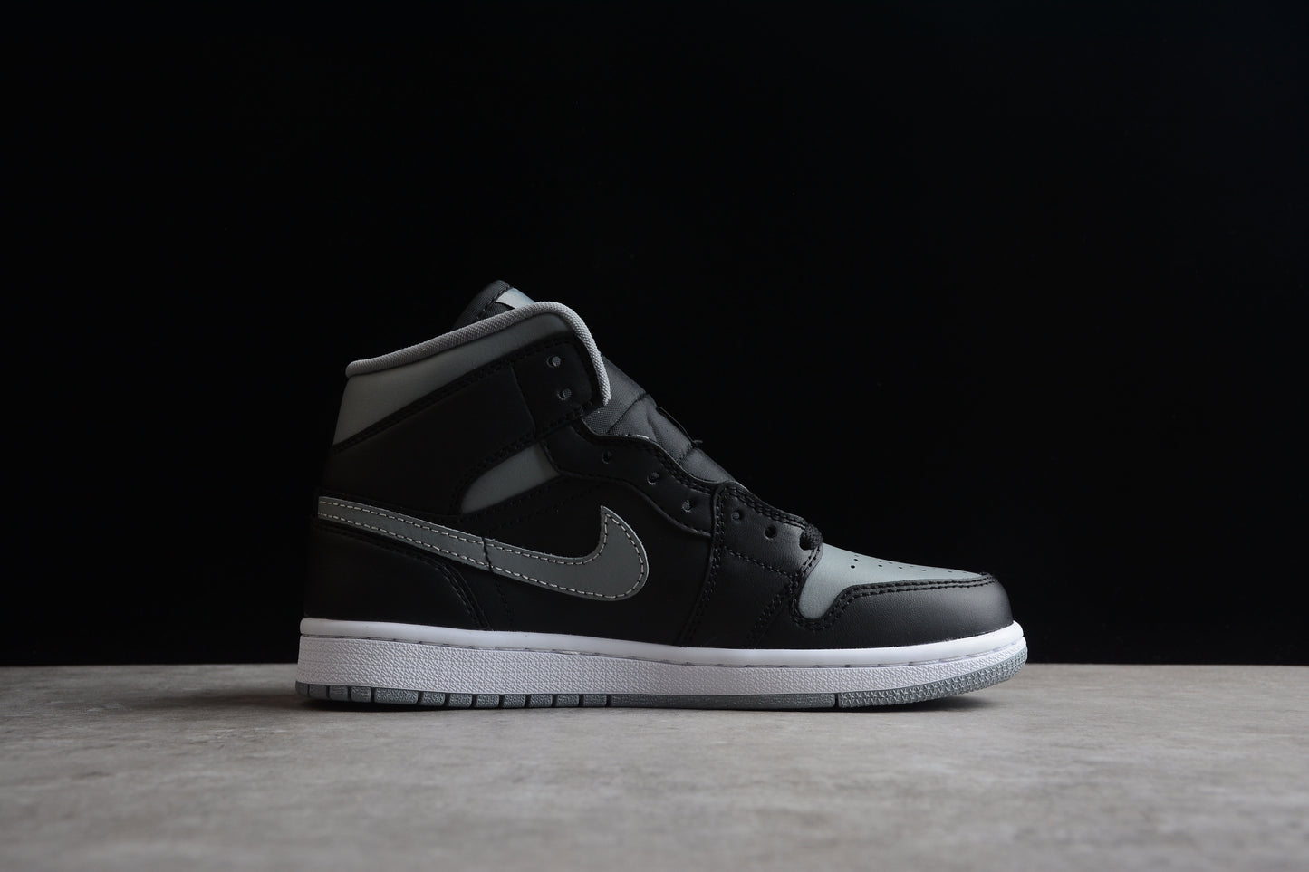Nike Air Jordan 1 Mid Black/Particle Grey/White - Best Reps Website 2025