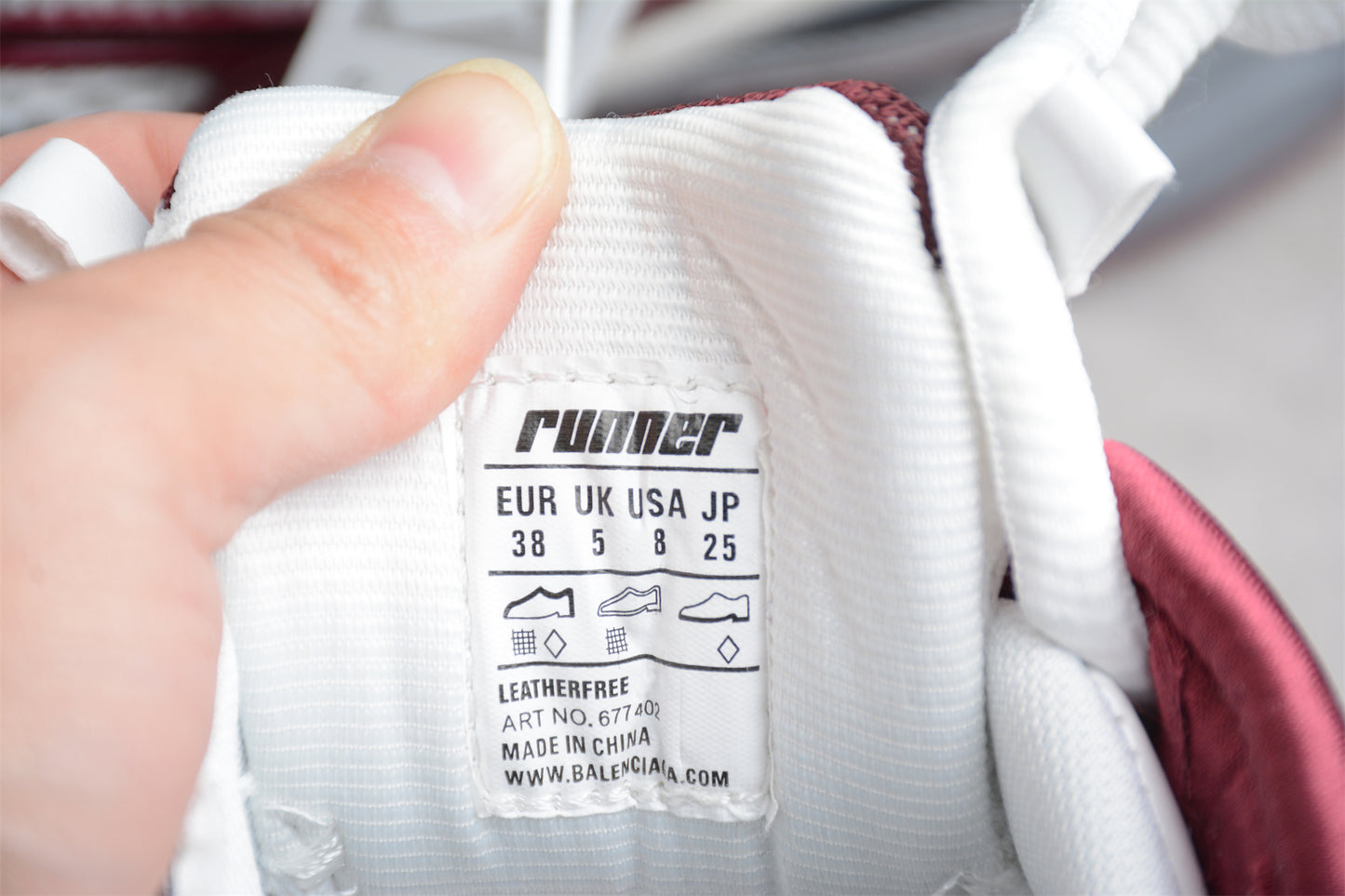 Balenciaga Runner Sneaker in Burgundy/Grey - Best Reps Website 2025