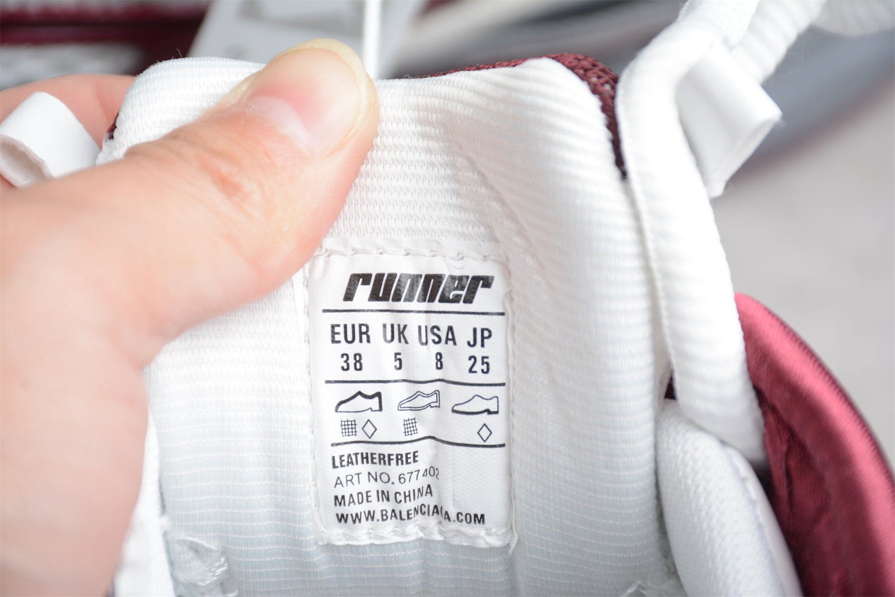 Balenciaga Runner Sneaker in Burgundy/Grey - Best Reps Website 2025